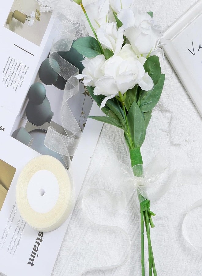 IMPRINT Creamy White Organza Ribbon, 1 Inch, 35 Meter - Image 4